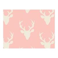 Art Gallery Fabrics Buck Forest Stretch Jersey Knit Dress Fabric Pink