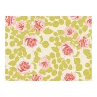 Art Gallery Fabrics Pruning Roses Citrus Stretch Jersey Knit Dress Fabric