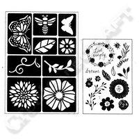 Art-C Stamps and Adhesive Stencils - Flowers and Bugs 362022