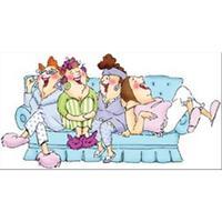 Art Impressions Girlfriends Cling Rubber Stamp-Comfy On The Couch 244607