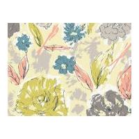 Art Gallery Fabrics Paper Flowers Stretch Jersey Knit Dress Fabric Aurora