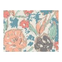 Art Gallery Fabrics Paper Flowers Stretch Jersey Knit Dress Fabric Parchment