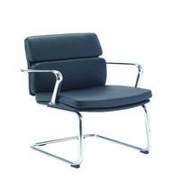 arista stride leather look visitor chair kf74821