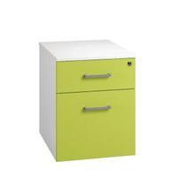 Arista Mobile Under Desk Pedestal WhiteGreen