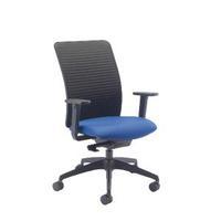 Arista Push Mech Fabric Task Blue Chair