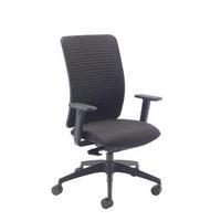 Arista Push Mech Fabric Task Black Chair