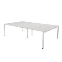 arista 1200mm 4 person bench system white kf838958