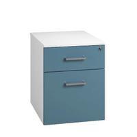 Arista Mobile Under Desk Pedestal WhiteBlue