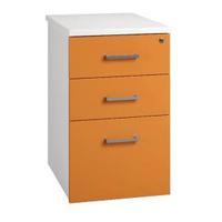 arista mobile 800mm desk high pedestal whiteorange