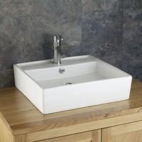 arsizio counter mounted 505cm square bathroom basin