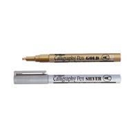 artline goldsilver calligraphy marker pens pack of 6 ek 993 w6