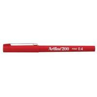 artline 200 red fineliner pen pack of 12