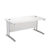 Arista Cantilever 1400mm White Rectangular Desk KF838774
