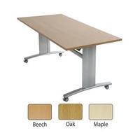 arista beech fliptop style table rectangular 1350x675mm kf71414