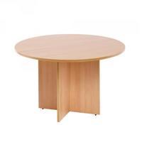 Arista 1200mm Round Meeting Table Beech KF72048