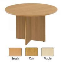 arista 1200mm round meeting table maple kf72050