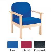 arista reception wooden armchair claret kf72151