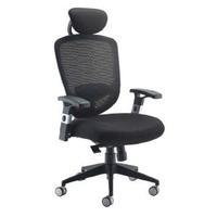 Arista Black Mesh High Back Task Chair With Headrest H-9056-L1 KF72245