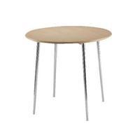 arista beech chrome round bistro table kf815146