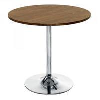 Arista Walnut and Chrome Small Bistro Trumpet Table KF838318