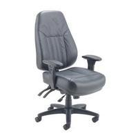 Arista Lucania Leather Task Black Chair KF74022