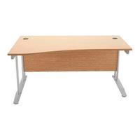 Arista 1600mm Left Hand Oak Wave Desk KF838642