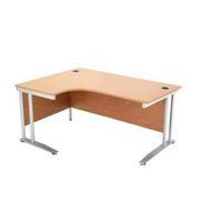 arista 1600mm right hand beech radial desk kf838653