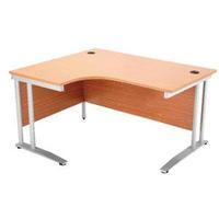 arista 1600mm left hand oak radial desk kf838654