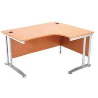 arista 1600mm right hand oak radial desk kf838655