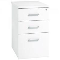 arista desk high pedestal three drawer 800mm white kf74300