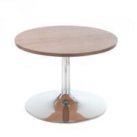 arista low bistro table with trumpet base walnut kf838814