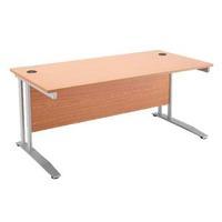 Arista Cantilever 1400mm Beech Rectangular Desk KF838786