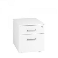 Arista Under Desk Mobile Pedestal Two Drawer White KF74302