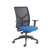 arista push mech mesh task blue chair