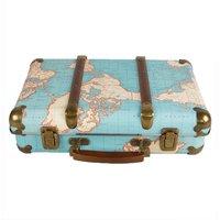 Around The World Vintage Map Suitcase