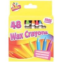 Artbox 48 Wax Crayons Set Of 48 Assorted Colours With Sharpener