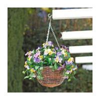 Artificial Pansy Hanging Basket