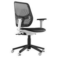 Aria Faux Leather Task Chair Black 1D Adjustable Arms