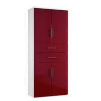 arc combination cupboard in burgundy arc combination cupboard 2 door 1 ...