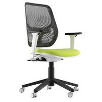 Aria Fabric Chrome Base Task Chair Light Green 1D Adjustable Arms