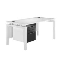 arc white bench leg single pedestal desk in black bench single pedesta ...