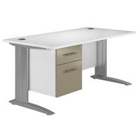 Arc Premium Single Pedestal Desk in Stone Grey Eco Premium Single Pedestal Desk in Stone Grey 1200mm