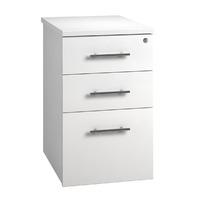 arc desk high pedestal in white eco high pedestal desk with 3 drawers  ...