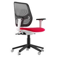 aria fabric chrome base task chair red 1d adjustable arms