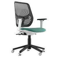 Aria Fabric Task Chair Dark Green 1D Adjustable Arms