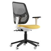 Aria Fabric Task Chair Yellow 2D Adjustable Arms