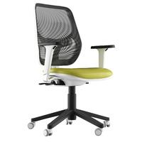 Aria Faux Leather Task Chair Light Green 2D Adjustable Arms