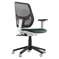 aria faux leather chrome base task chair dark green 2d adjustable arms