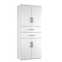 Arc Combination Cupboard in White Arc Combination Cupboard 2 Door 1 Drawer White Gloss
