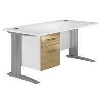 arc premium single pedestal desk in light olive eco premium single ped ...